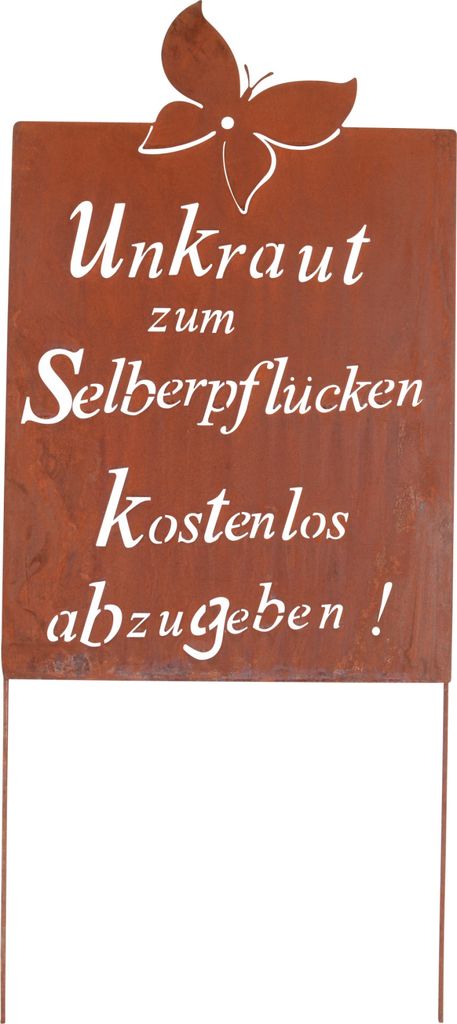 UNUS Deko Garten Gartenschild "Unkraut zum Selberpflücken" Produktbild 