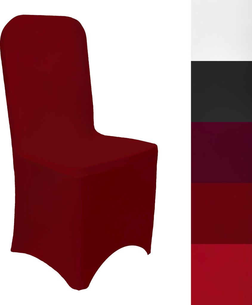 Stuhlhusse Stretch Dunkelrot elastischer Universal Produktbild 