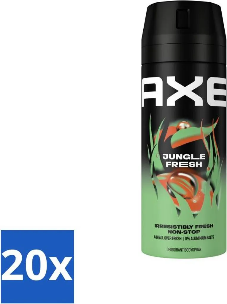 AXE Jungle Fresh 150ml Value Pack 20 Pezzi - Deodorante Uomo Prezzo Stock