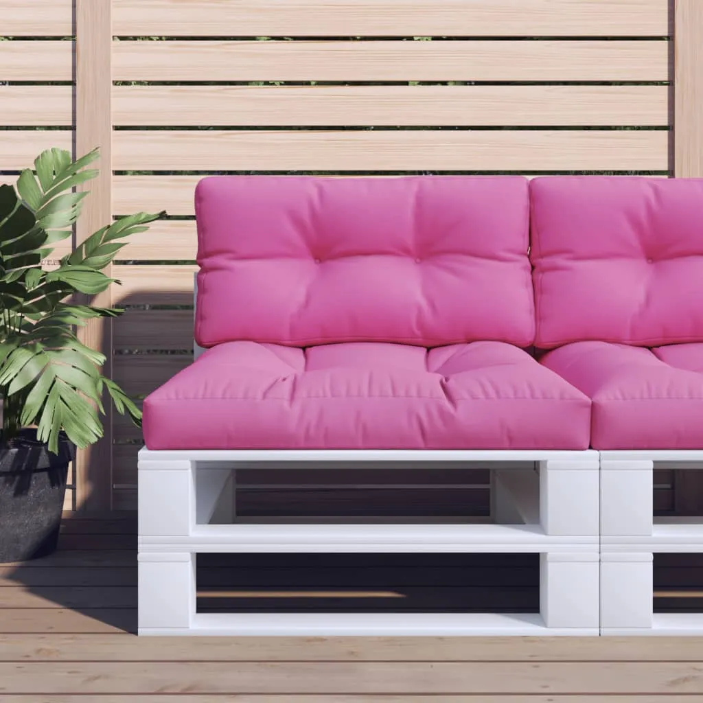 Coussin palette confortable rose 2 pièces tissu pour assise souple