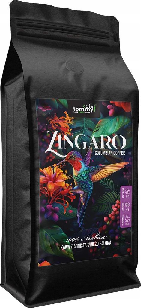 Kávové zrná z Kolumbie, Zingaro, 1 kg, 100 % Arabica, Obrázok produktu 