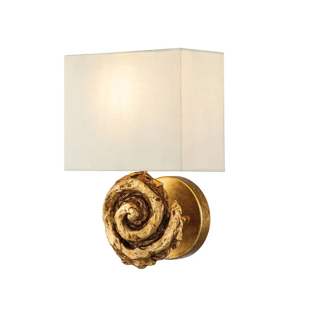Applique pour salon et chambre Swirl dorée pour ambiance chaleureuse