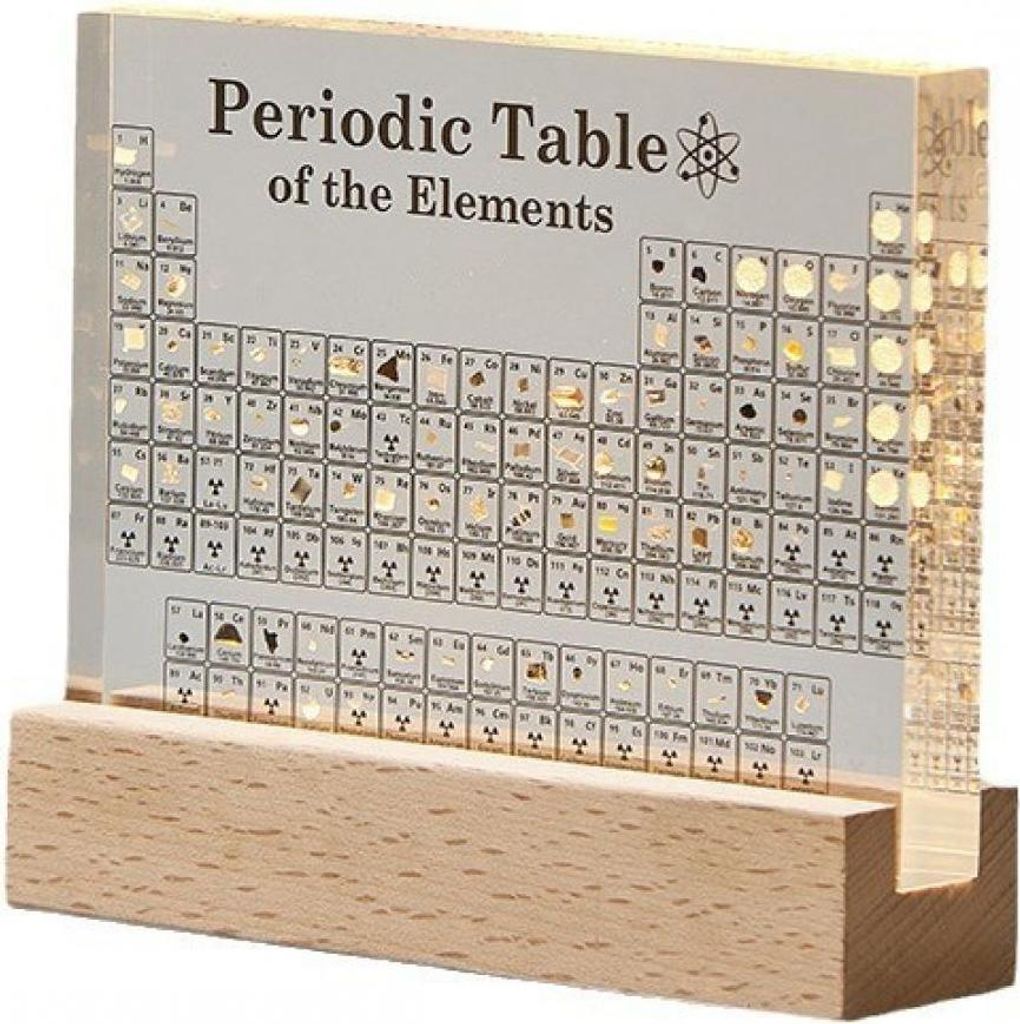Periodensystem mit 83 Elementen, USB-Beleuchtung, ideales Geschenk für den naturwissenschaftlichen Unterricht