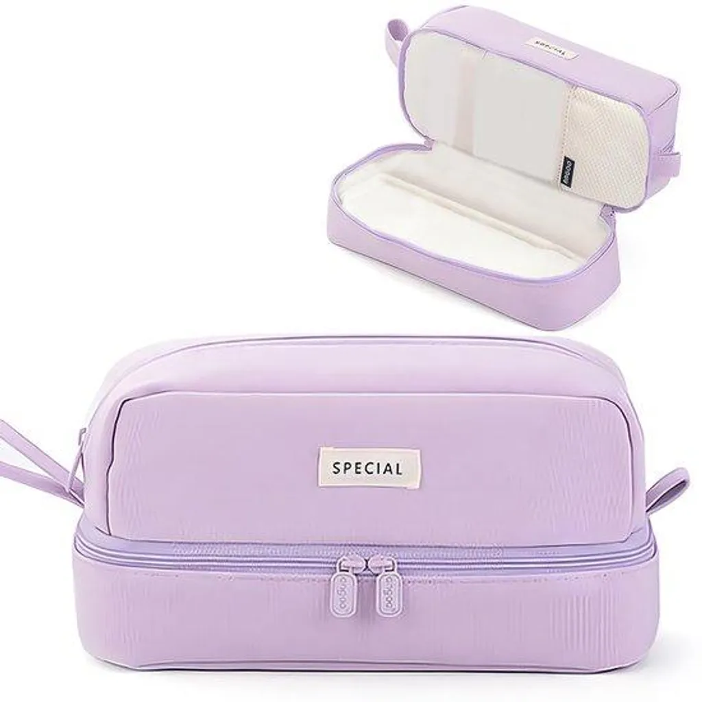 Sac à bandoulière violet anti-désordre avec ses deux compartiments