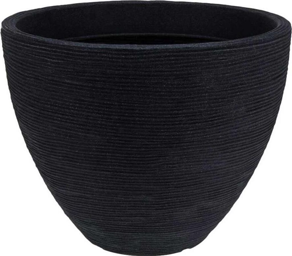 Gartentopf Gerippt anthrazit 40x31cm Produktbild 