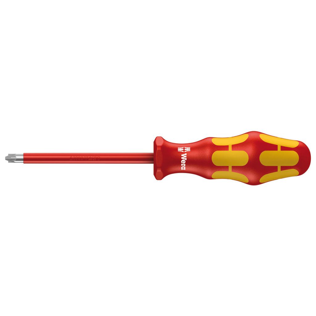 Wera 050-06191001 VDE Schraubendr. PZ/S 2x 100mm, PlusMinus-Profil, rot/gelb