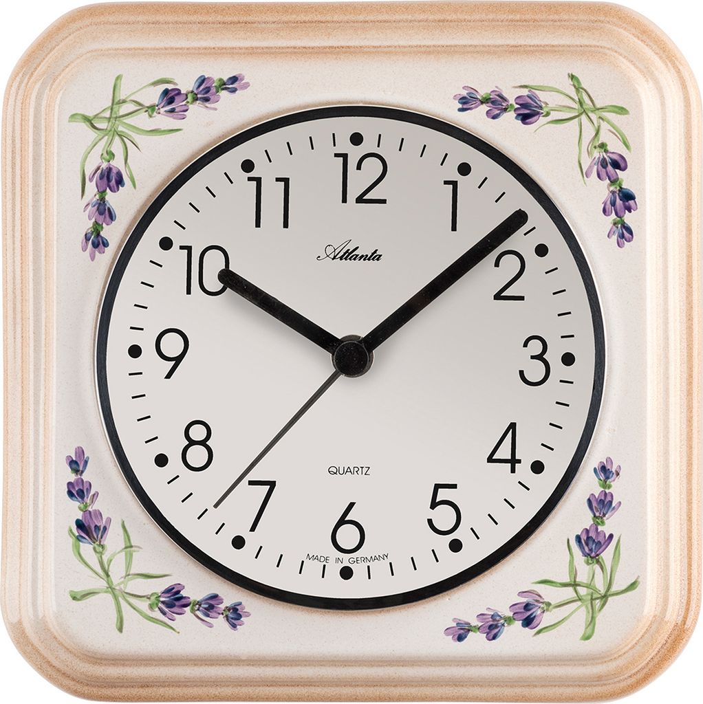 Atlanta 6015 Küchenuhr Wanduhr Küche Quarz analog Keramik Produktbild 