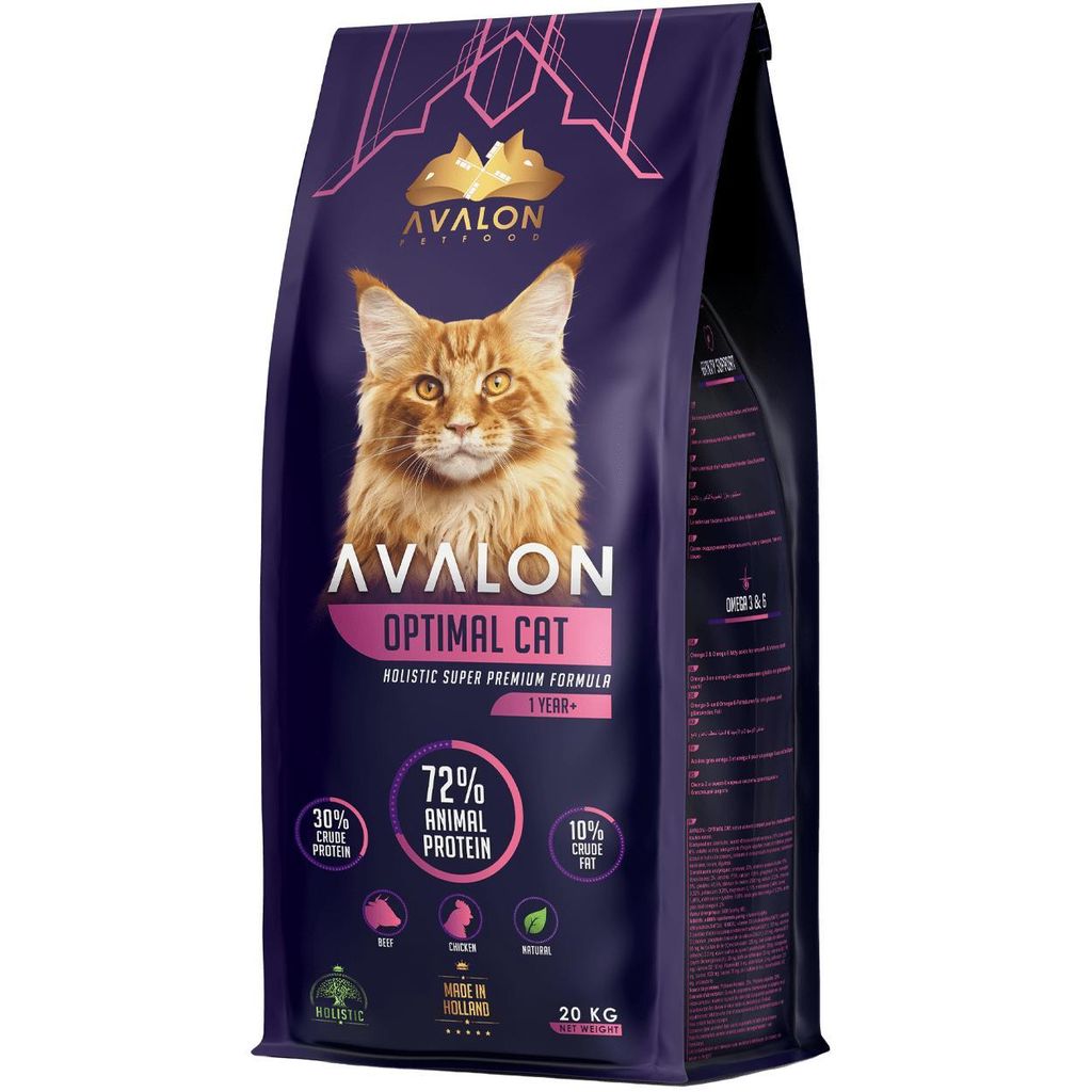 Avalon Trockenfutter Katze 20kg – Huhn & Rind mit Gemüse – Proteinreiches Katzenfutter – Natürlich & Ausgewogen