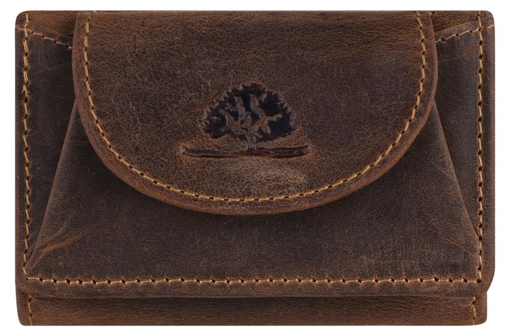Greenburry Vintage 1681-25/BR Mini Leder Geldbeutel mit Produktbild 