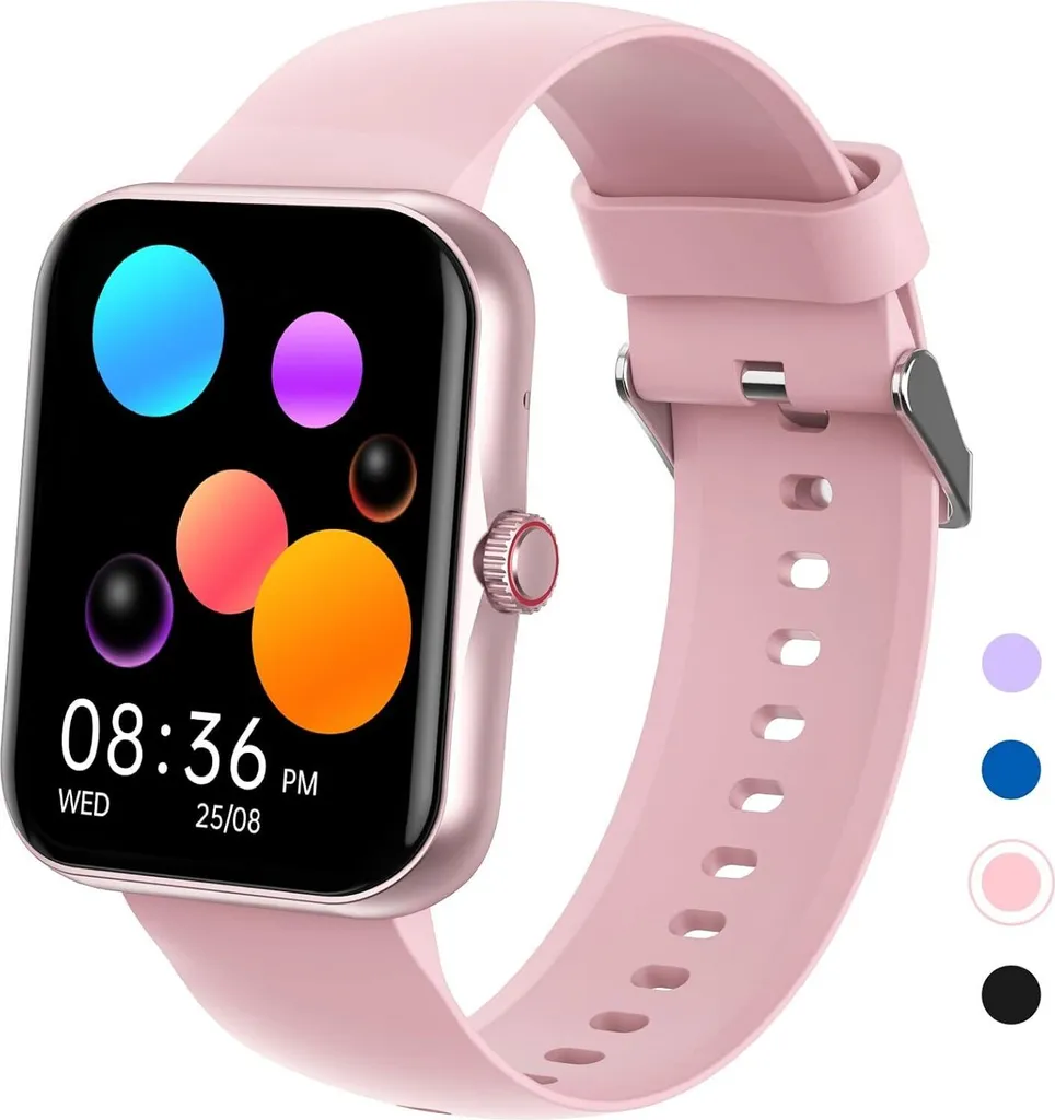 Smartwatch per bambini con 37 modalità sportive, monitoraggio della salute, quadrante fai-da-te, notifiche, touchscreen da 1,83" e batteria a lunga durata.