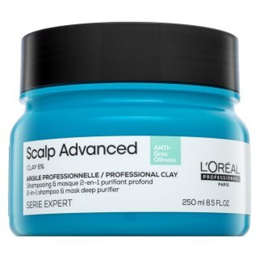 L ́Oréal Professionnel Scalp Advanced Anti-Oiliness Professional Clay 2-in-1 Shampoo & Mask Deep Purifier Shampoo + Haarmaske für fettiges Haar 2...