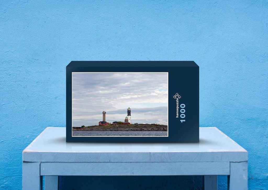 hansepuzzle 45147 - Leuchtturm Puzzle, 1000 Teile, Gebäude, 60,0 x 46,0cm mit hochwertiger Aufbewahrung, Kartonbox und wiederverschließbarem Beutel