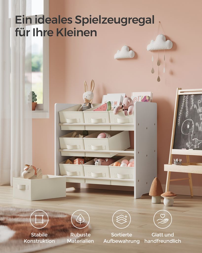 SONGMICS Spielzeugtruhe Kinderregal Kinder Bücherregal mit Produktbild 6