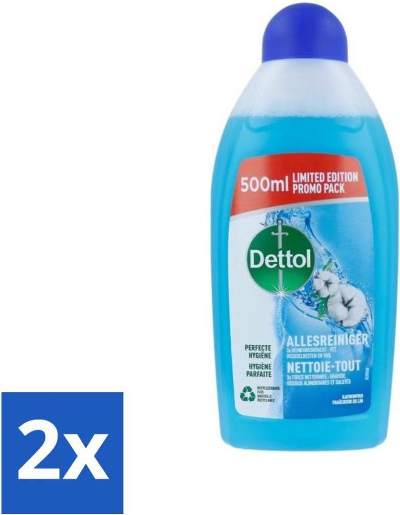 Dettol Power & Fresh Allzweckreiniger Baumwolle Fresh 500 ml - Vorteilspack - 2 Stücke