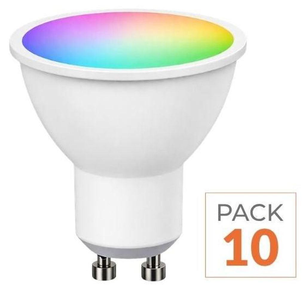 10er-Pack – WLAN-fähige LED-Glühbirne GU10 4,5 W RGBW