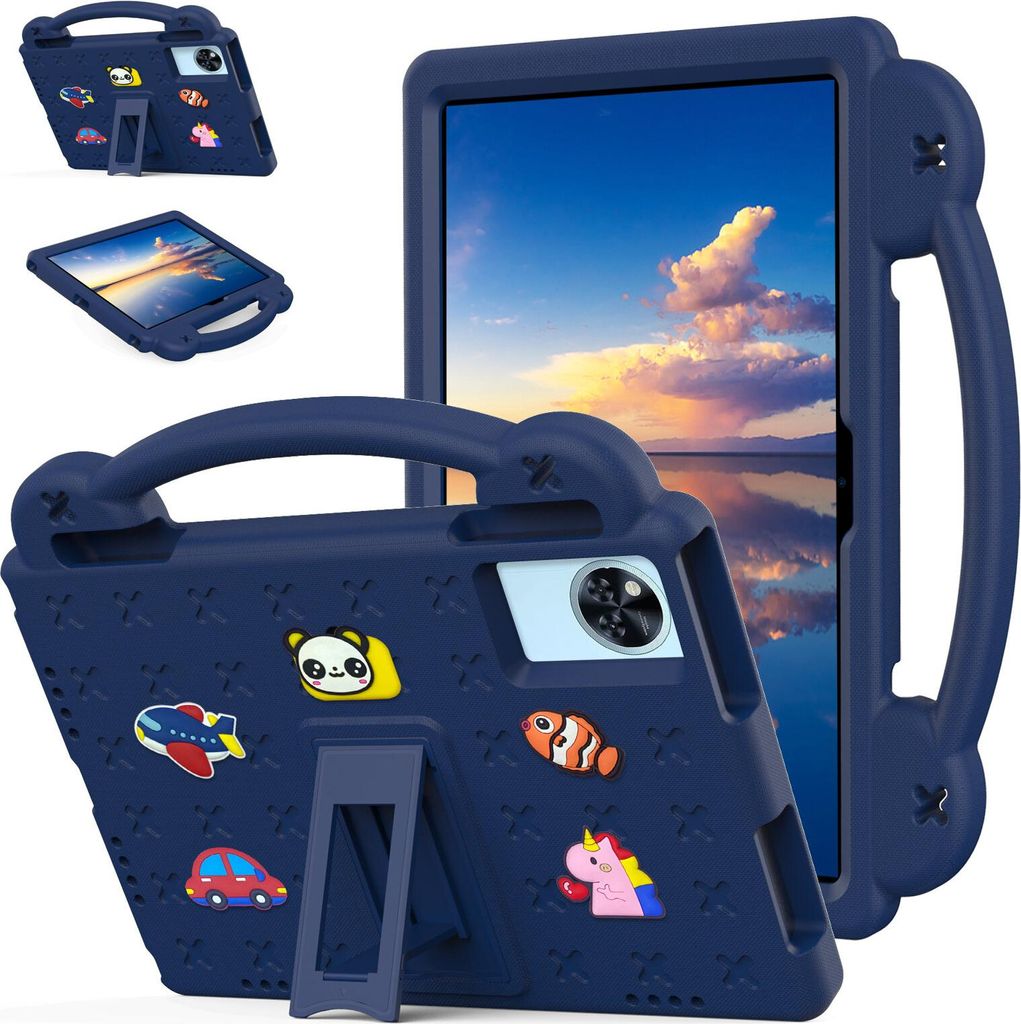 Schutzhülle für Blackview Tab 90 WiFi/Teclast P50 11-Zoll Niedliche Hülle für Kinder, Stoßfest mit Griff und Ständer Dunkelblau