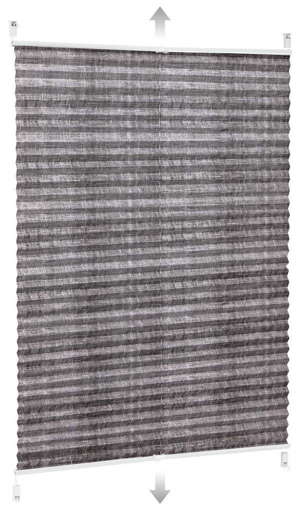 Plissee Klemmfix ohne Bohren 80x130cm Dunkelbraun Sichtschutz Blickdicht Sonnenschutzrollo Lichtschutz Faltrollo Jalousie Rollos für Fenster und Tür