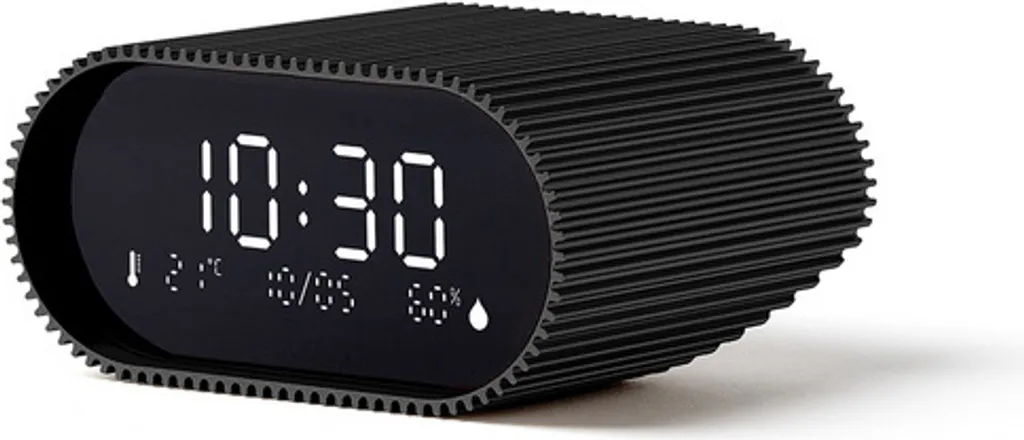 Lexon Ray Clock Réveil Rouge LR155SR3 avec Écran LCD et Design Compact