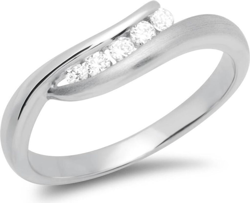 Unique 925er Silberring mit mehreren Zirkonia SR0181 (Größe: 52mm)