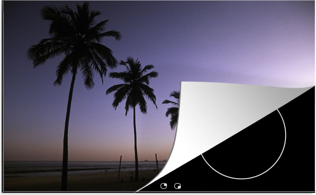 KitchenYeah Herdabdeckplatte Bunter Himmel am Strand von Ipanema in Brasilien , 80x52cm, Küche Deko, Glaskeramikkochfeld Herdabdeckung, Abdeckpl...