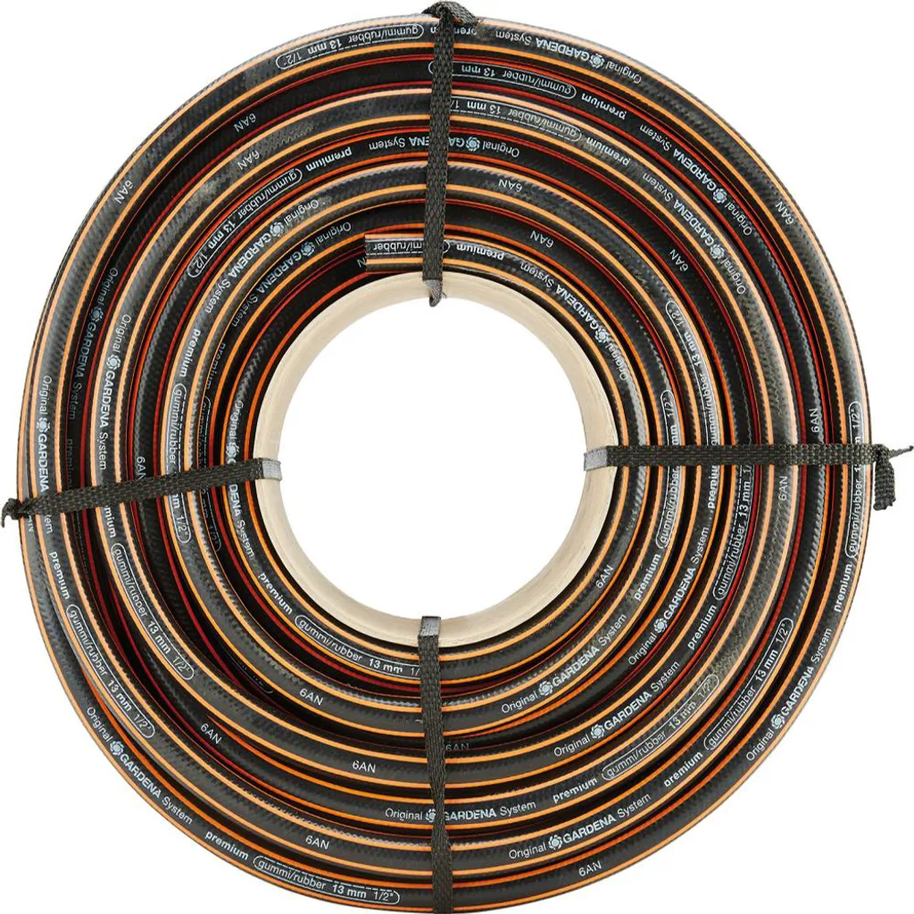 Tuyau d'Arrosage Anti-Pli Gardena Premium-Rubber 50m 13mm Ne Vrille Pas