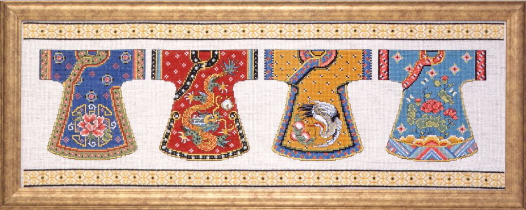 Design Works Kreuzstich Stickpackung "Kimono-Reihe", Zählmuster, 23x66cm