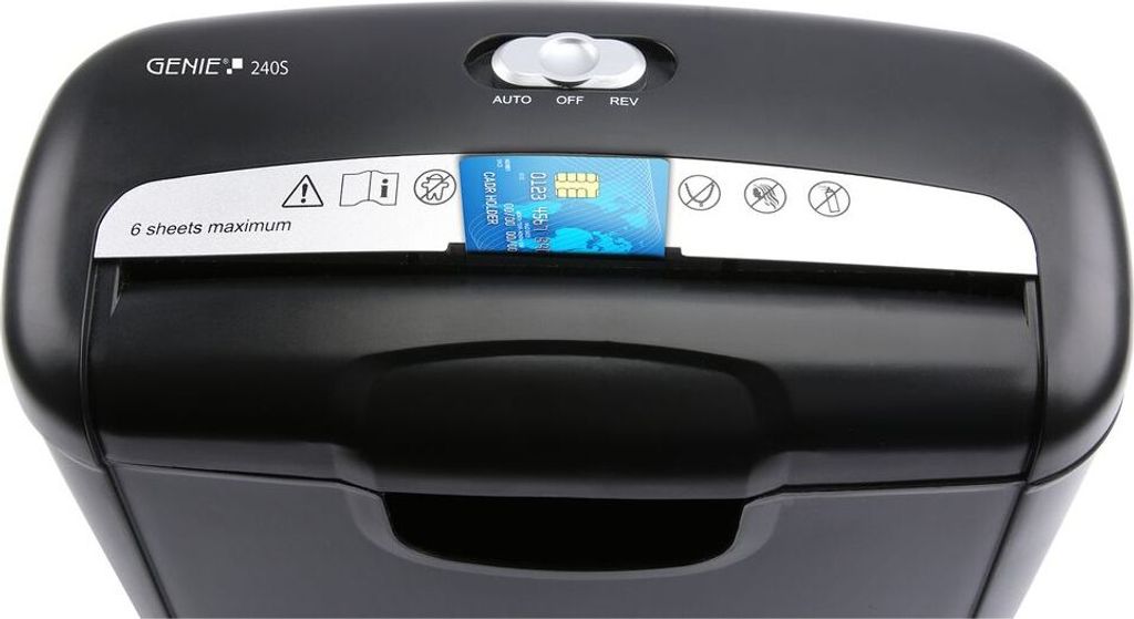 Genie 240S Aktenvernichter 6 Blatt Streifenschnitt Produktbild 14