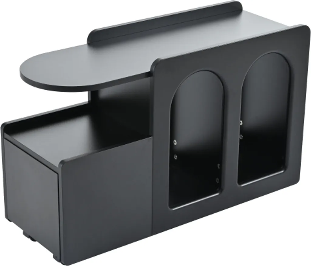 Commode Gain de Place AIORBER Noire avec Protection Angles pour Enfant