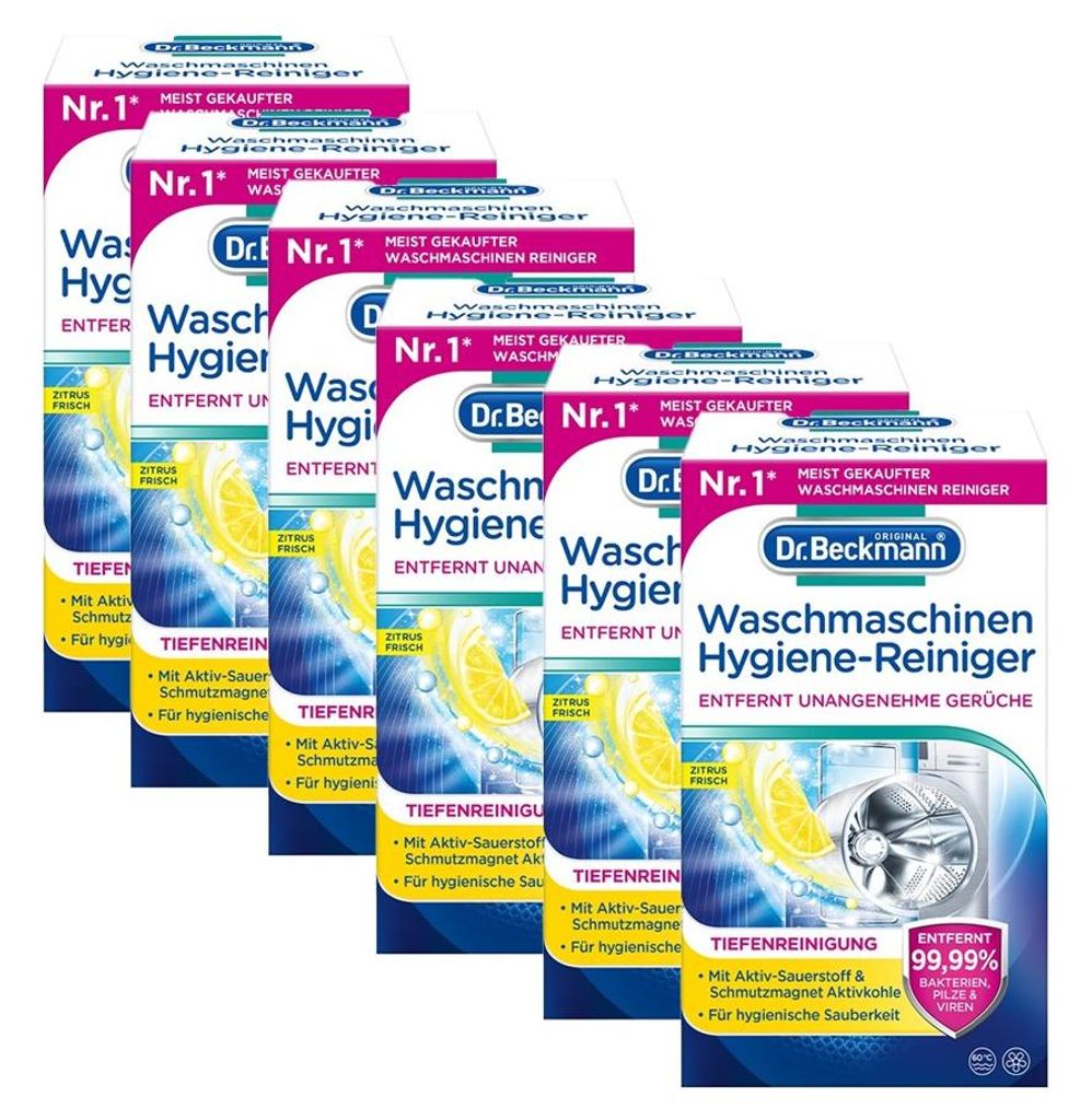6 x Dr. Beckmann Waschmaschinen Hygiene Reiniger je 250g