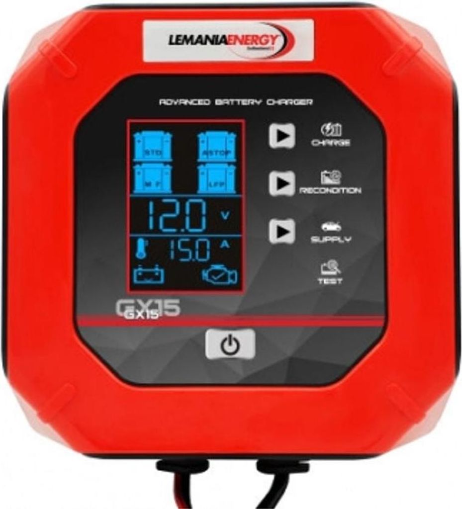 LEMANIA ENERGY GX15 Autobatterie Ladegerät Batterieladegerät 230V für KFZ LKW Motorrad GX15