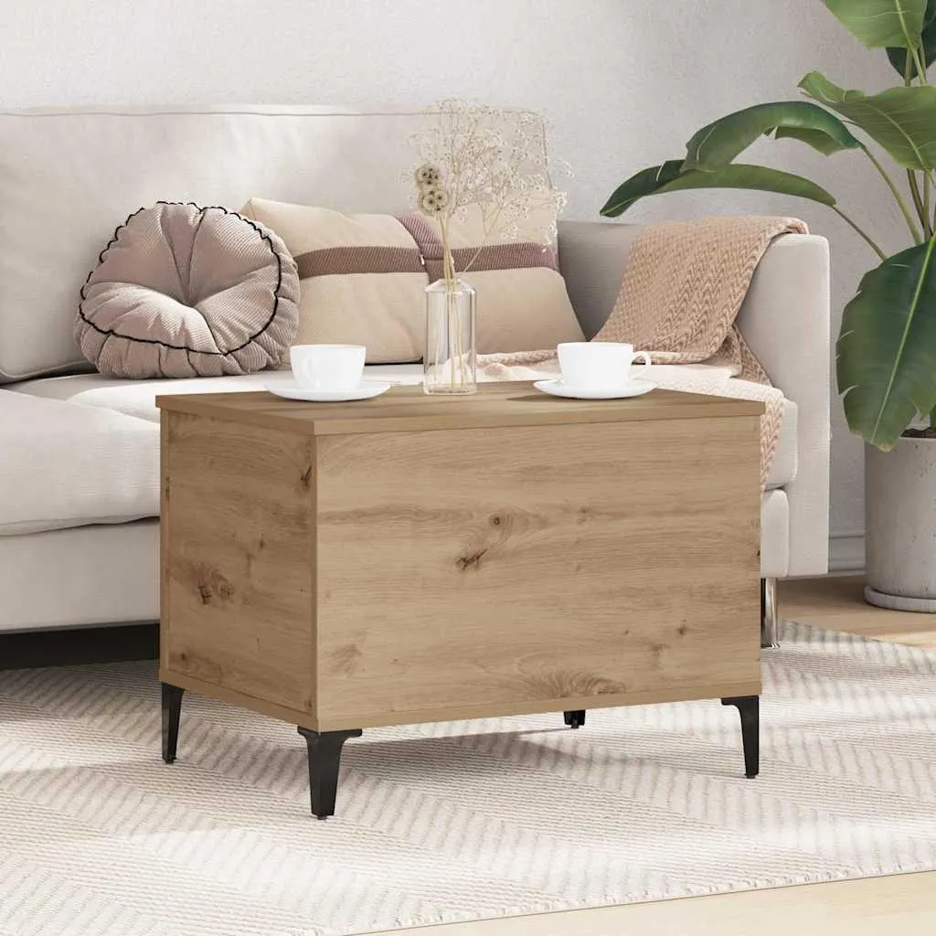 Maison Exclusive - Tavolino Artisan in rovere 60 x 44,5 x 45 cm Materiale ligneo