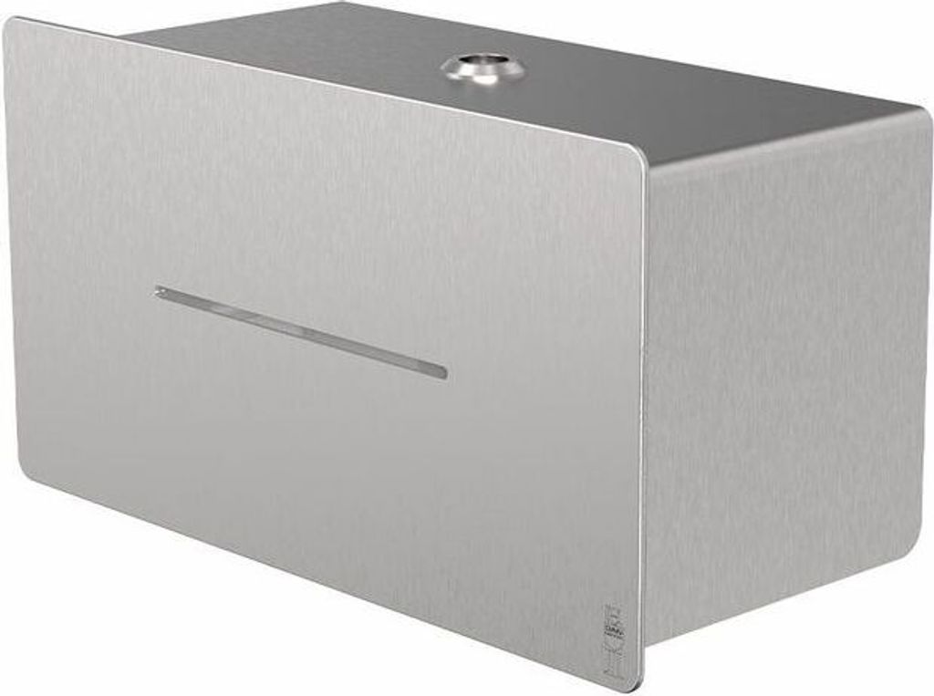 Toilettenpapierspender aus Edelstahl zur Wandmontage 2x Standardrollen LOKI Dan Dryer 4070, Farbe:Edelstahl gebürstet