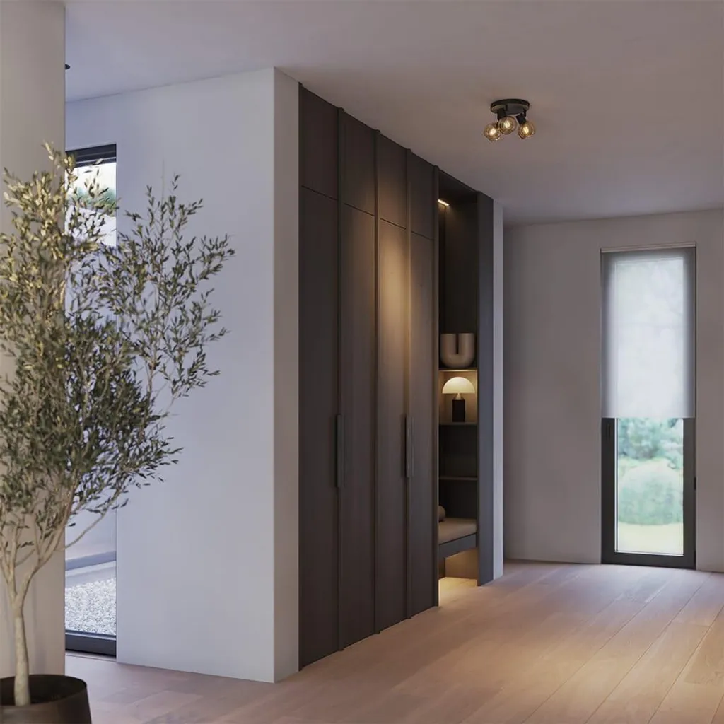 Plafonnier 3 spots E14 Noir Ambré : solution d'éclairage modulable - 2