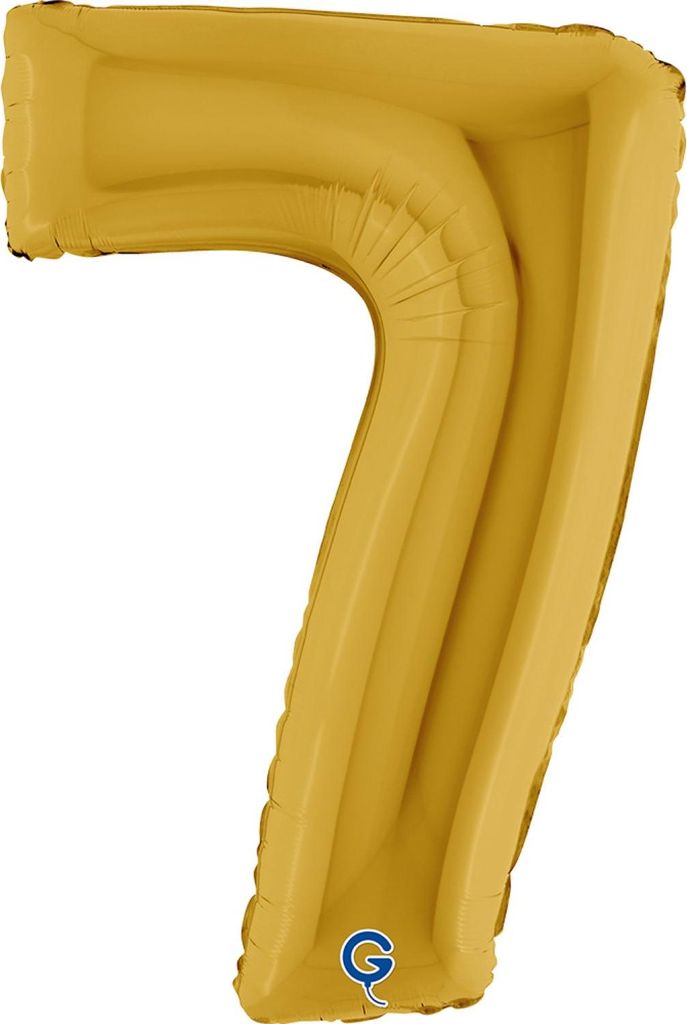 XXL Zahlen Folienballon 40"/102cm | Gold5 Zahl: 7