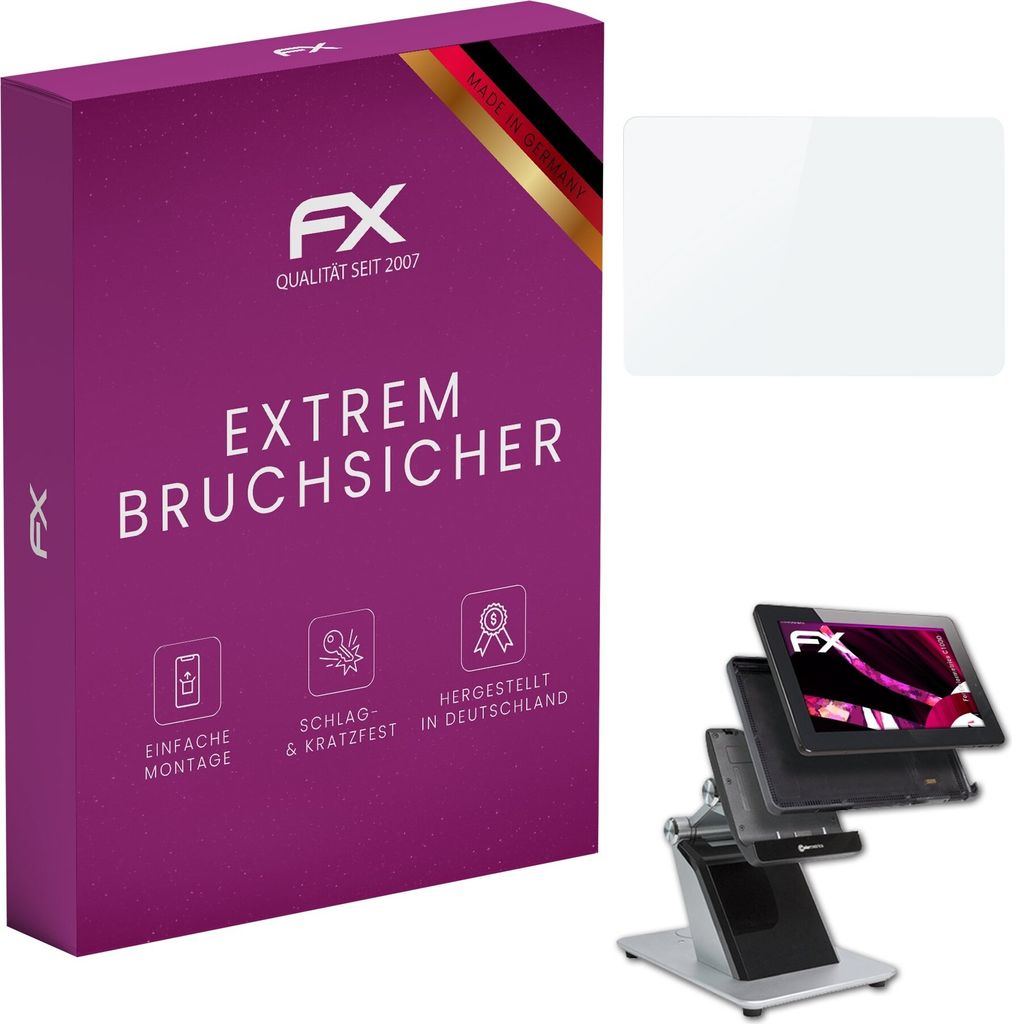 atFoliX FX-Hybrid-Glass Displayfolie kompatibel mit Colormetrics C1000 Glasfolie
