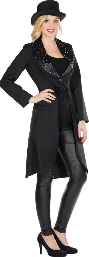 Frack Jacke Frackjacke Show Party Strass Karneval Damen Kostüm 42