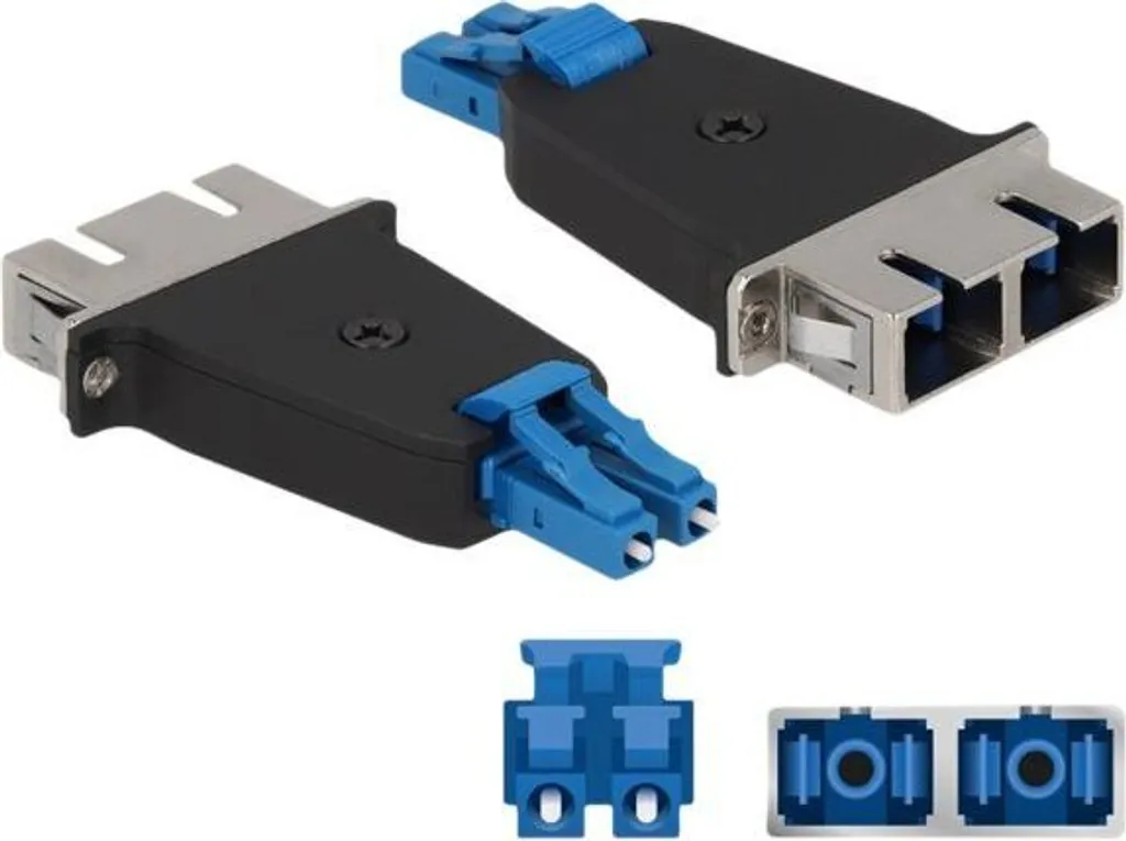 Accoppiatore Ibrido Delock LC Maschio - SC Femmina Duplex Professionale