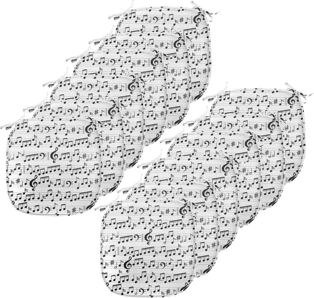 Cuscini Musicali ABAKUHAUS: Set 12 Pezzi Impermeabili Clef Blatt 40x40