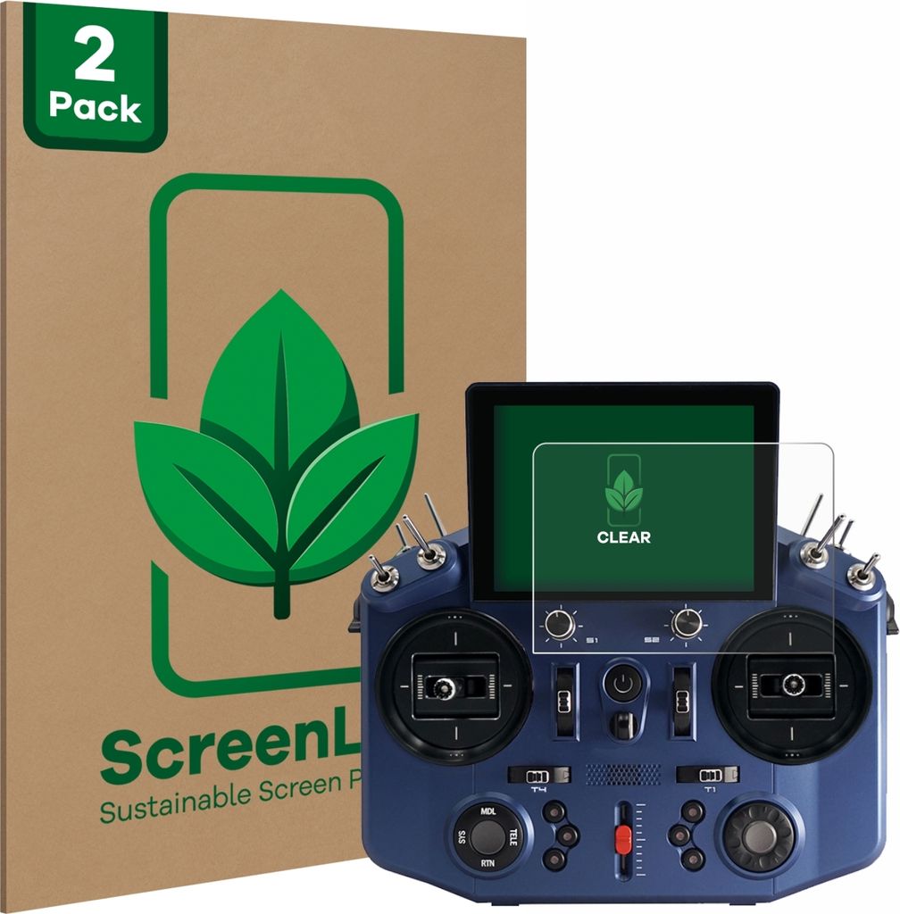 2x ScreenLeaf Schutzfolie für FrSky Tandem X20S nachhaltiger Displayschutz Display Schutz Folie Klar Transparent