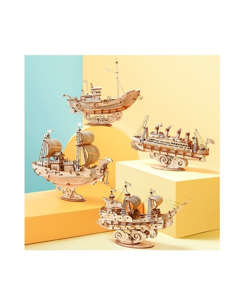 ROBOTIME Rolife 3D drevené puzzle Plachetnica 118 dielikov Obrázok produktu 6