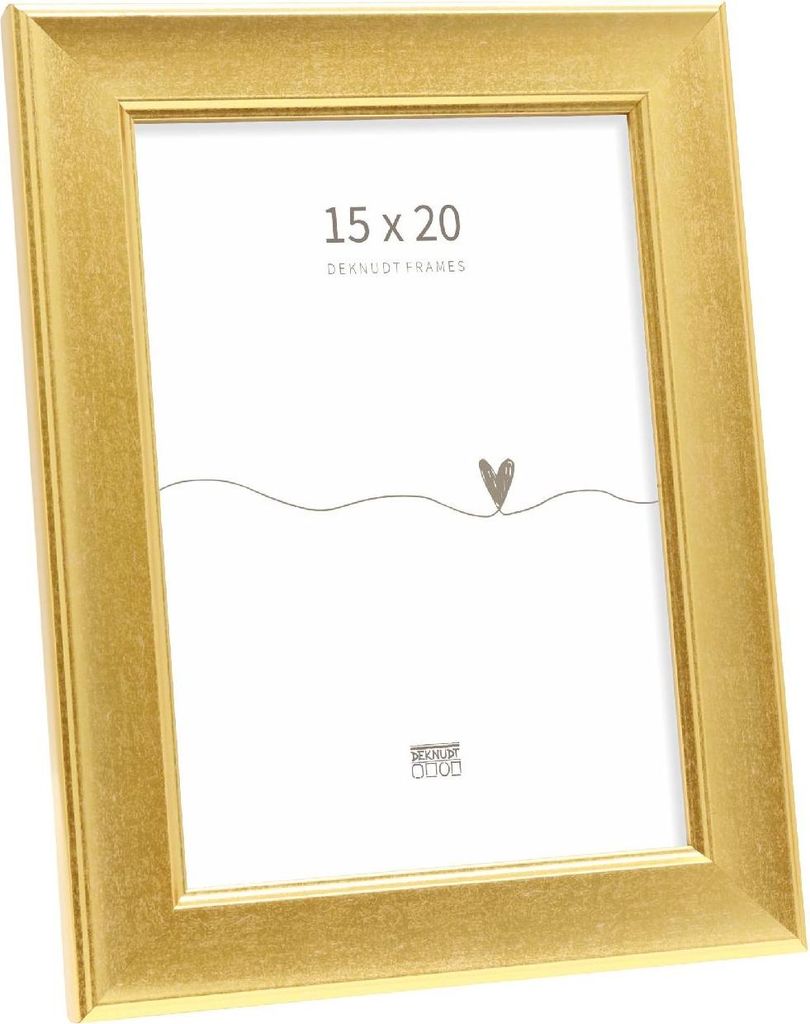 Deknudt Bilderrahmen S244 gold 15x20 cm mit gekehltem Leistenprofil