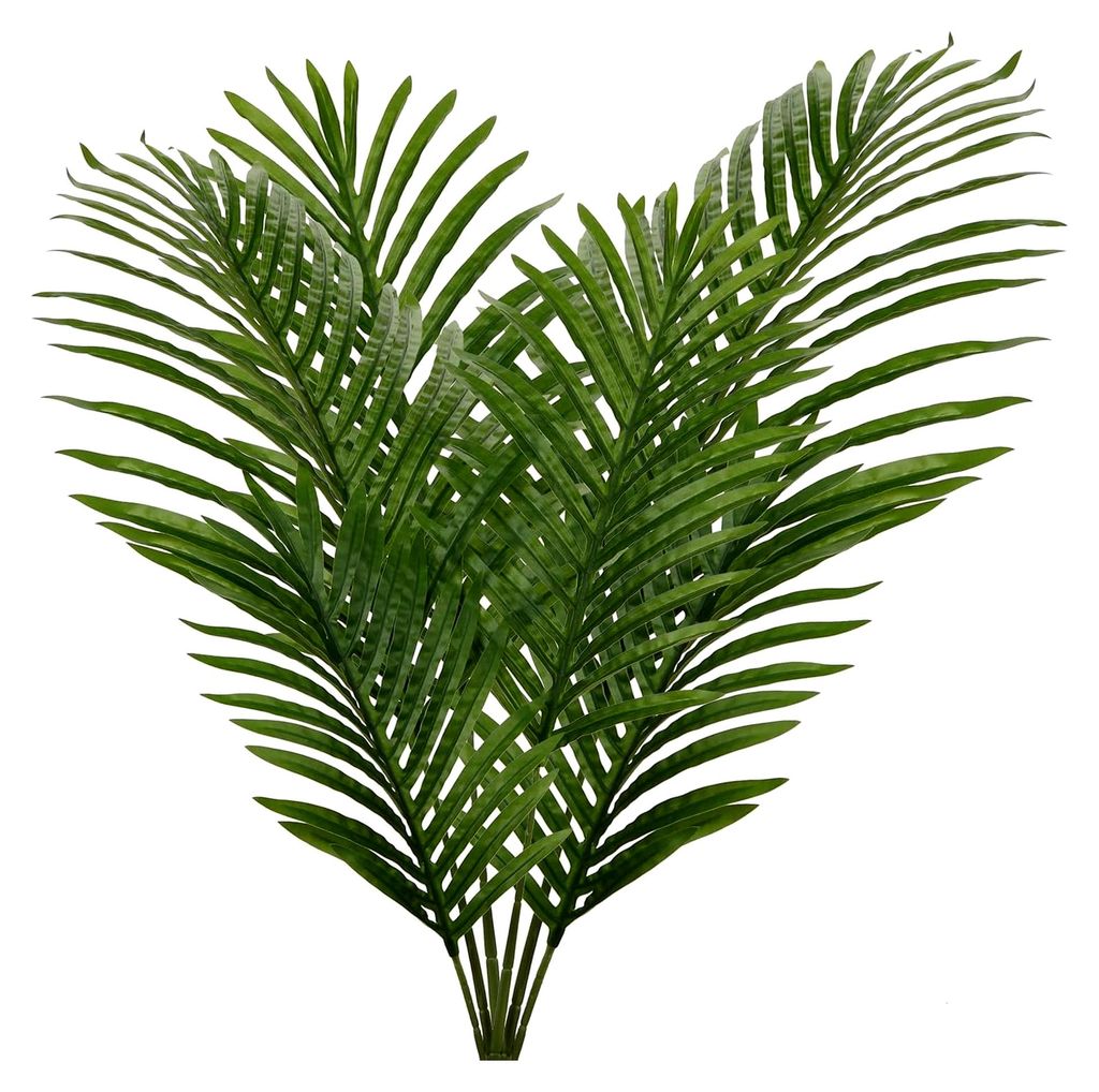 Künstliche Palmwedel Kunstpflanze Set mit 6 Stück, Länge ca. 31-45 cm