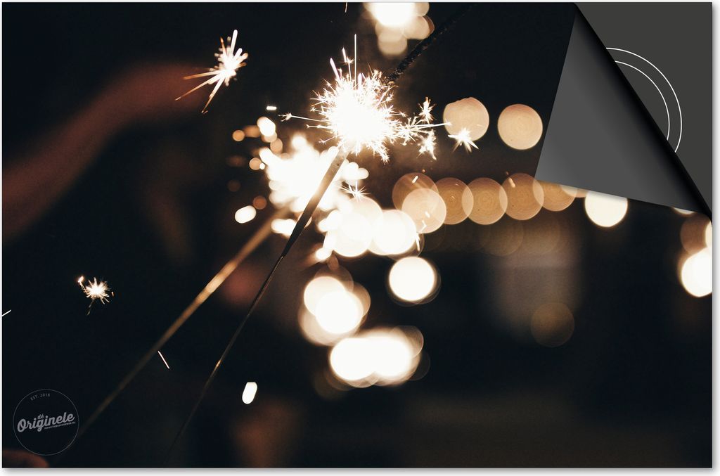 Induktionsschutz 65x52 - abdeckplatte Induktion matt- Dietrix Kochfeldschutz- DELUXE - Weihnacht- Silvester Sterne