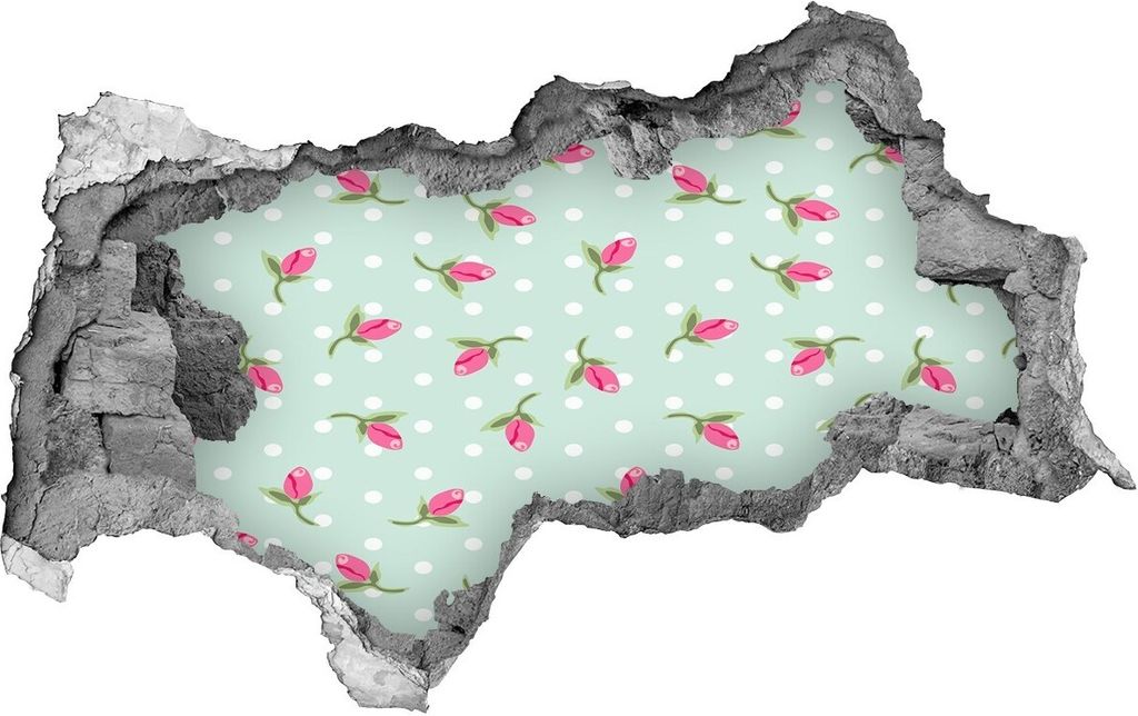 Selbstklebender Loch-3D-Aufkleber 95x73 cm Rosenmuster Produktbild 
