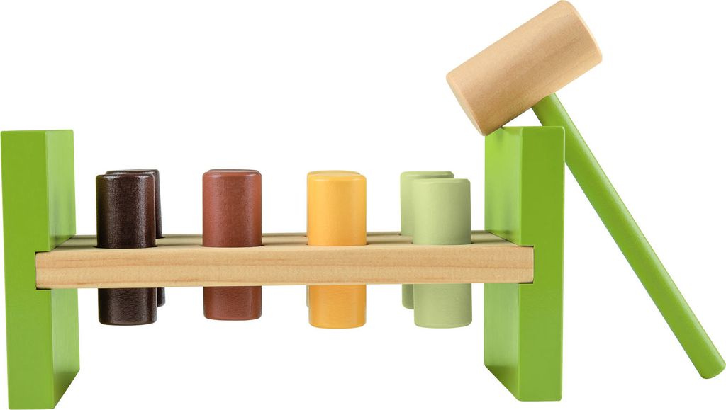 Playtive Spiel Motorik Waldtiere Holz Klopfbank grün 21,8 x Produktbild