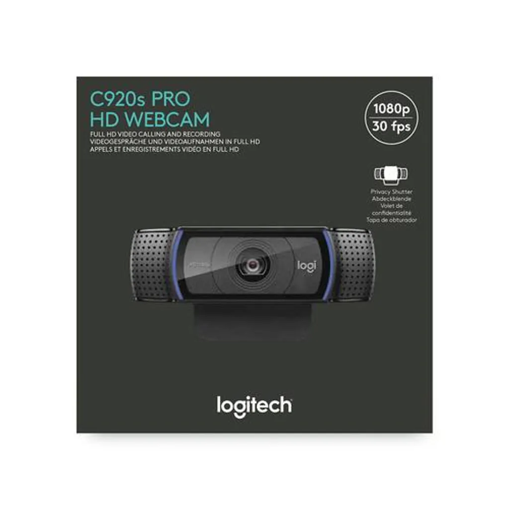Logitech C920s webcam avec double micro stéréo et lentille en verre - 47