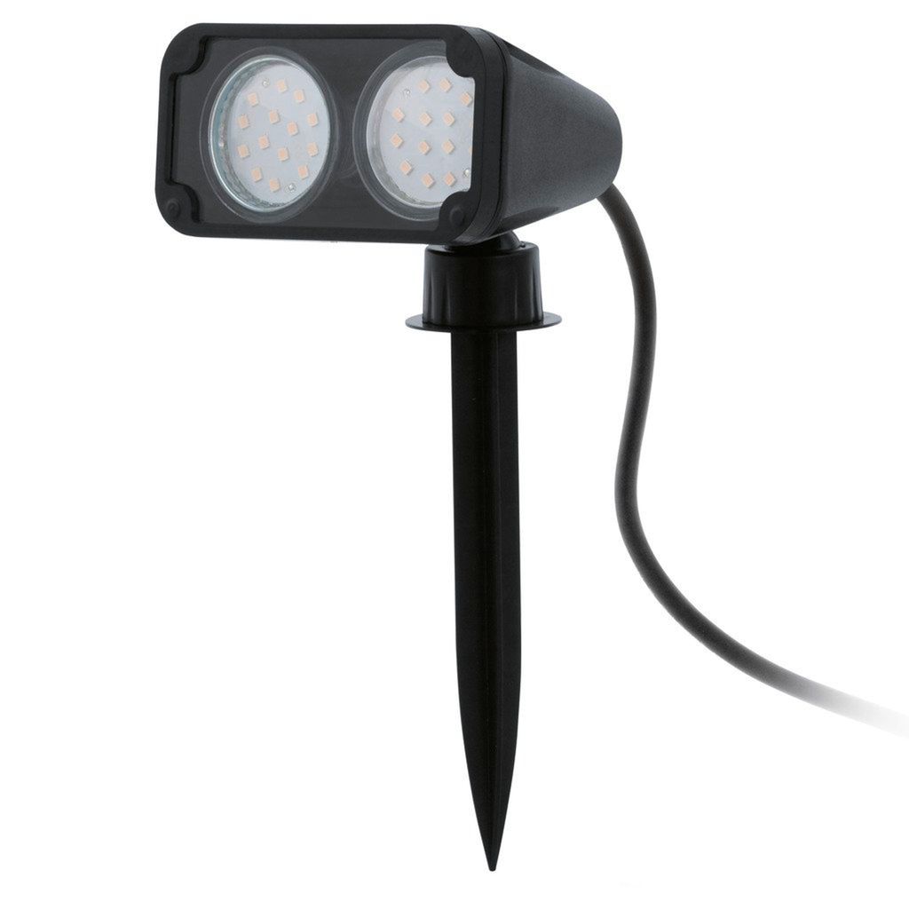 EGLO LED-Gartenstrahler mit Erdspieß Nema 1 Schwarz 6 W 93385
