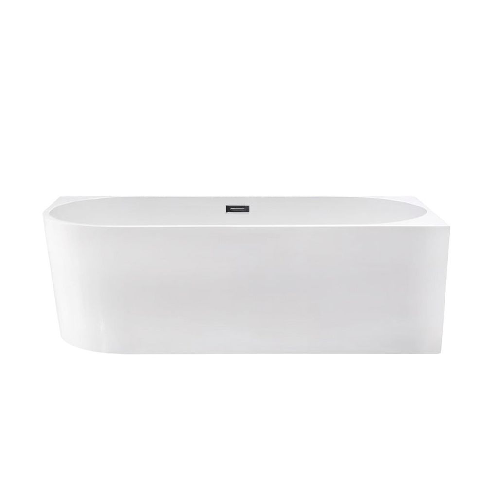 Belvit Badewanne halbfreistehend & freistehend aus Acryl – Eckbadewanne oder oval, Links, Mittig & Rechts, 180x80 - 170x78 cm, mit Ablaufgarnitur