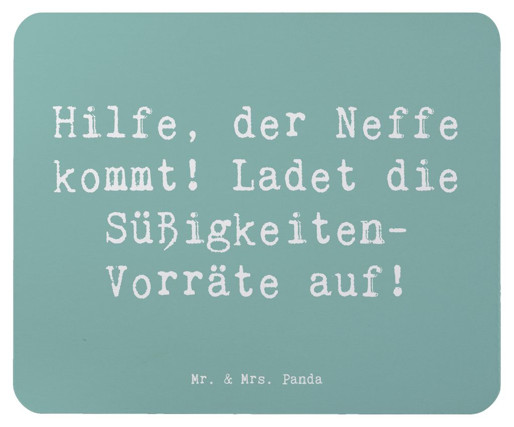 Mr. & Mrs. Panda Mauspad Spruch Neffe Besuch - Meeresbrise - Geschenk, Humor, Mouse Pad, personalisiert, laptop, Bindung, Mousepad, Geschenke, pc, ...