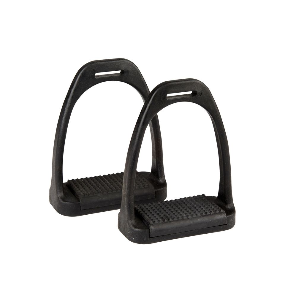 Korsteel Polymer Steigbügel mit gefärbten Tritt WB527 (120mm) (Schwarz)